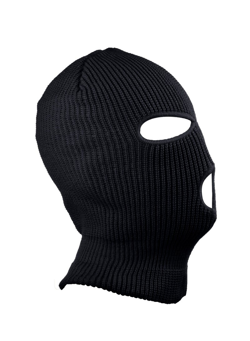Generic Unisex Face Mask 3 Hole Balaclava Cycling Hat (Black) - Image 2