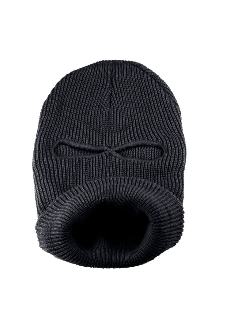 Generic Unisex Face Mask 3 Hole Balaclava Cycling Hat (Black) - Image 3