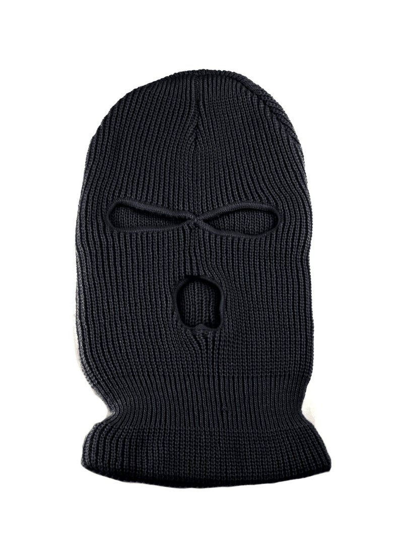Generic Unisex Face Mask 3 Hole Balaclava Cycling Hat (Black) - Image 4