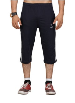 Vego Vego Mens Cotton Three By Fourth, 3/4, Capri, Three Quarter Navy Regular  - Image 2