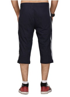 Vego Vego Mens Cotton Three By Fourth, 3/4, Capri, Three Quarter Navy Regular  - Image 4