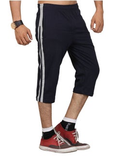 Vego Vego Mens Cotton Three By Fourth, 3/4, Capri, Three Quarter Navy Regular  - Image 3