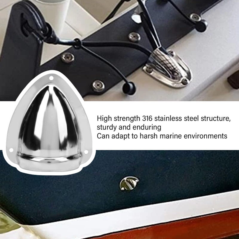 4 Pack 316 Stainless Steel Marine Clamshell Vent Cover for Boat RV Yacht Deck Hose Hole Protection - Image 5