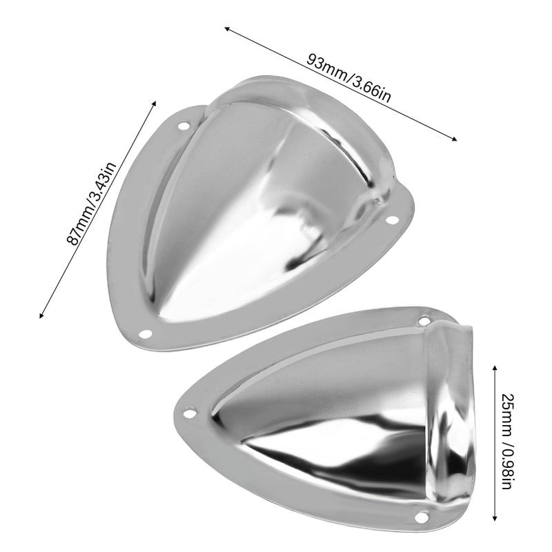 4 Pack 316 Stainless Steel Marine Clamshell Vent Cover for Boat RV Yacht Deck Hose Hole Protection - Image 3