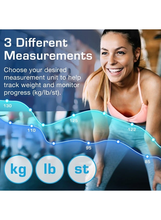 ACTIVE ERA Digital Body Weight Scale - Ultra Slim High Precision Bathroom Scale with Tempered Glass, Step-on Technology and Backlit Display - Body Weighing Scale 180kg / 400lb (lbs/Stone/kgs) - Image 4