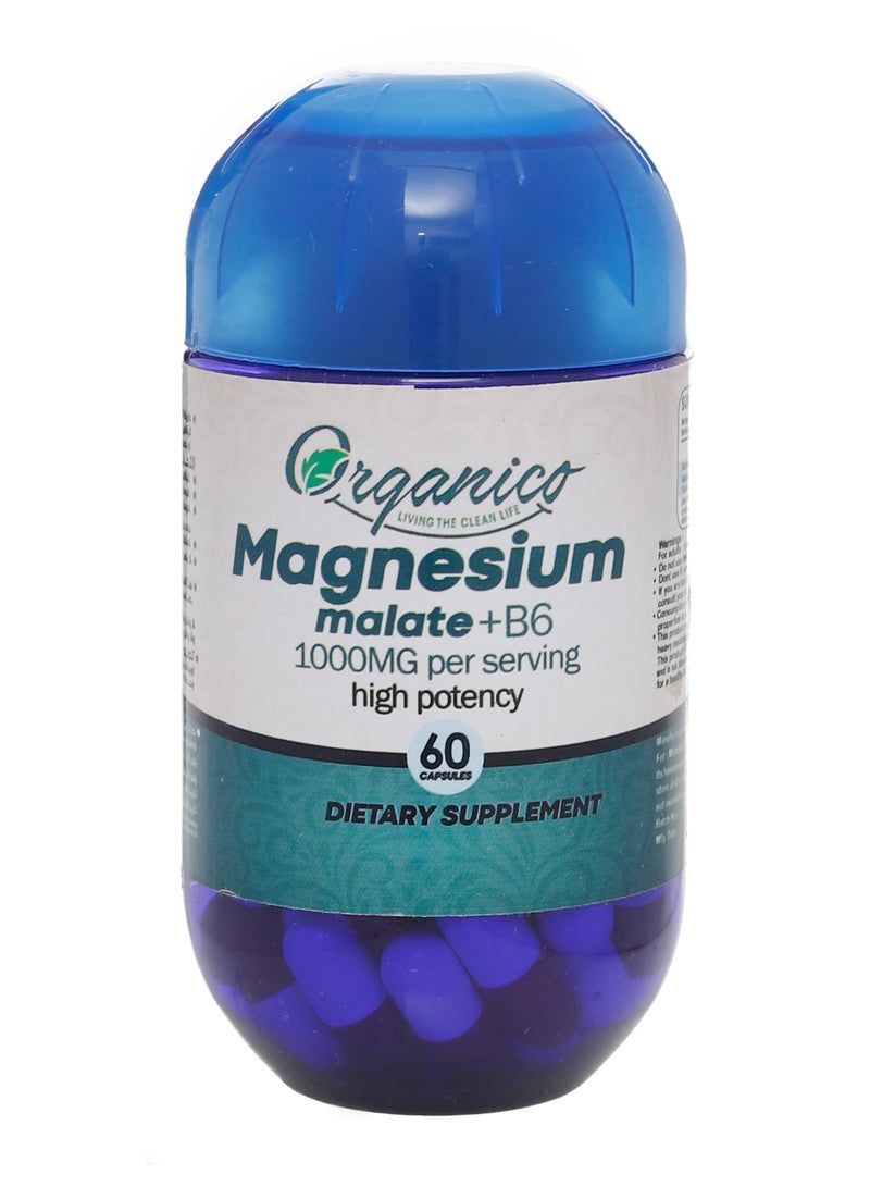 Organico 60 capsules magnesium malate 1000 mg - Image 1