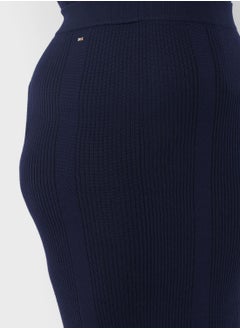 Tommy Hilfiger Plus Ribbed High Waist Skirt  - Image 3