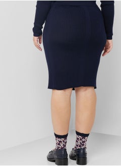 Tommy Hilfiger Plus Ribbed High Waist Skirt  - Image 2