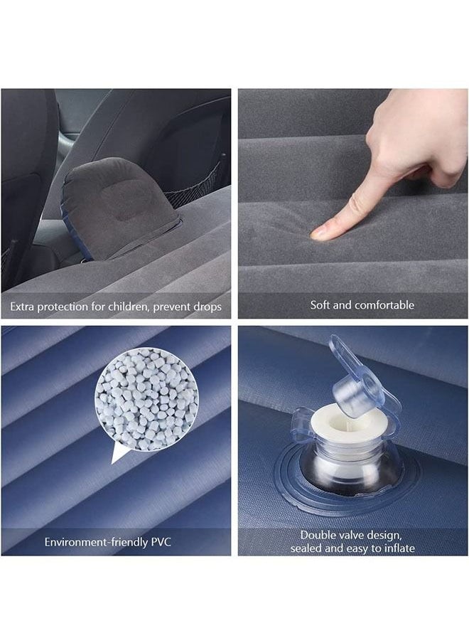 Generic - Car Travel Bed 138*90*45Cm SUV Air Mattresses Car Inflatable Travel Bed for Adjustable Sleeping Pad Airbed Seat Cover Cushion Flocking Cloth with Pump - Image 1