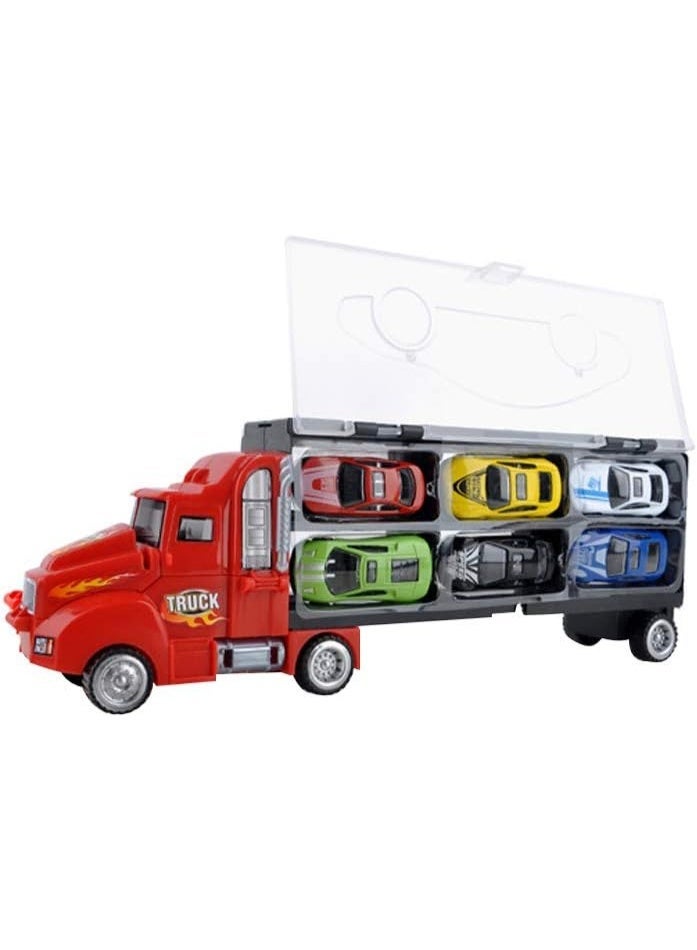 ST ZONE Truck Transport Car Carrier Toy for Kids 6+ – Hauler Truck with 6 Toy Cars & Accessories – Vehicle Playset Gift for Boys & Girls - Image 1