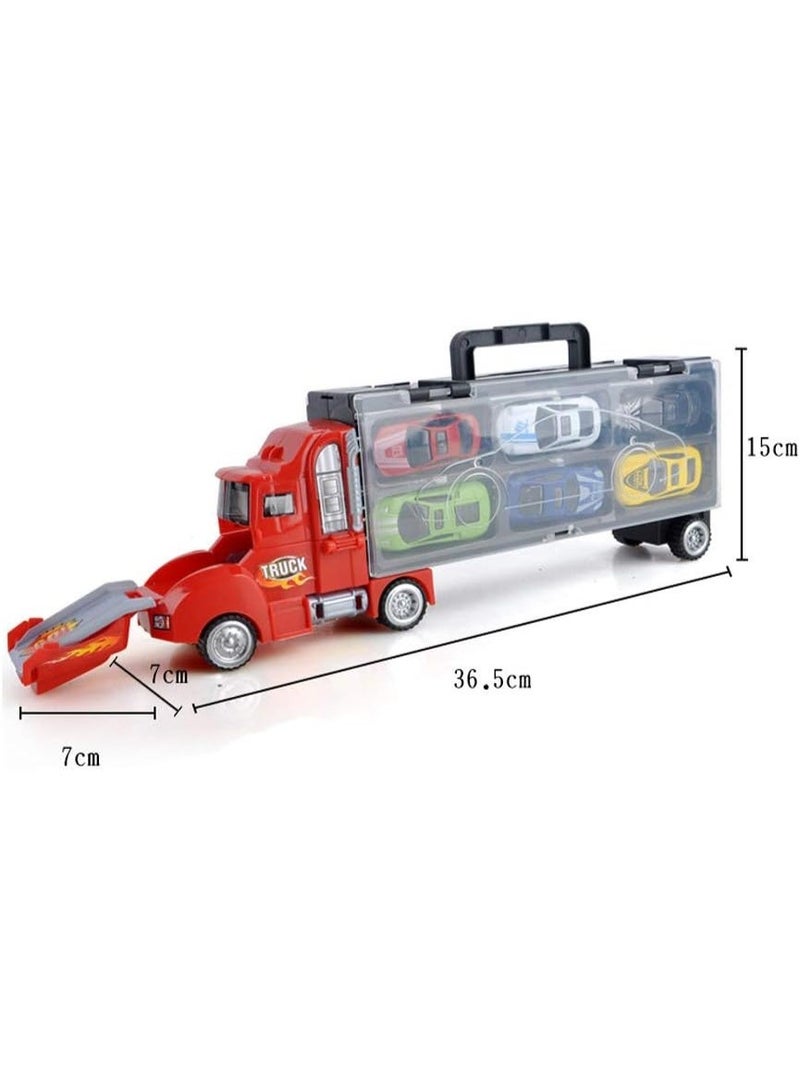 ST ZONE Truck Transport Car Carrier Toy for Kids 6+ – Hauler Truck with 6 Toy Cars & Accessories – Vehicle Playset Gift for Boys & Girls - Image 3