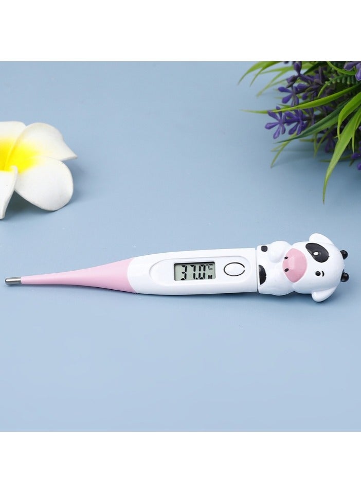 Generic Adorable Cow Thermometer for Girls - Fast Accurate Body Temperature Sensor, Hypoallergenic Flexible Probe with Pink & White Animal Theme (Perfect Kids Gift) - Image 2