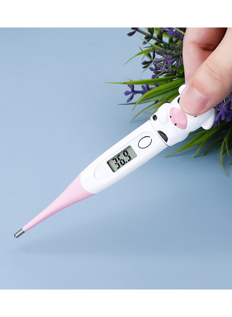 Generic Adorable Cow Thermometer for Girls - Fast Accurate Body Temperature Sensor, Hypoallergenic Flexible Probe with Pink & White Animal Theme (Perfect Kids Gift) - Image 3