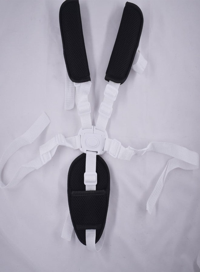 Dogxiong 3 in 1 Car Seat Strap Covers, Stroller Belt Covers for Baby Kids, Baby Shoulder Strap and Crotch Harness Pads, Car Seat Strap Covers for Car Seats, Pushchair, Stroller Belts (Black) - Image 3