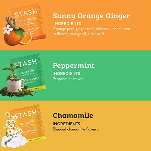 Stash Tea Soothing Herbal Tea 6 Flavor Variety Pack 6 Boxes With 1820 Tea Bags Each - Image 3