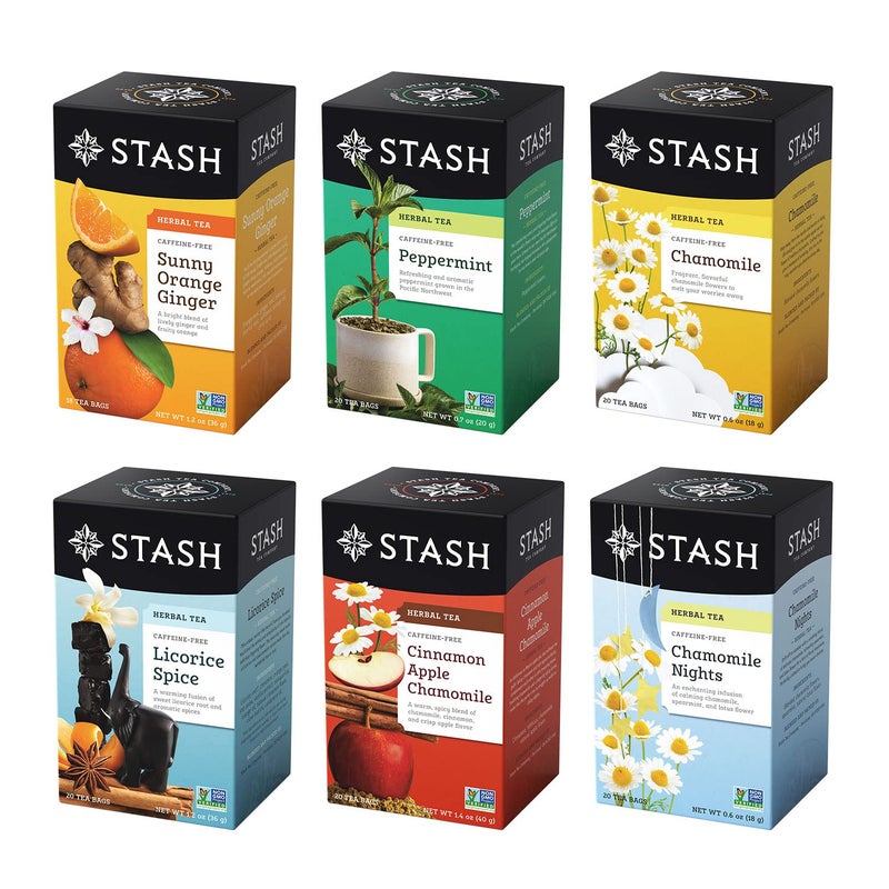 Stash Tea Soothing Herbal Tea 6 Flavor Variety Pack 6 Boxes With 1820 Tea Bags Each - Image 2
