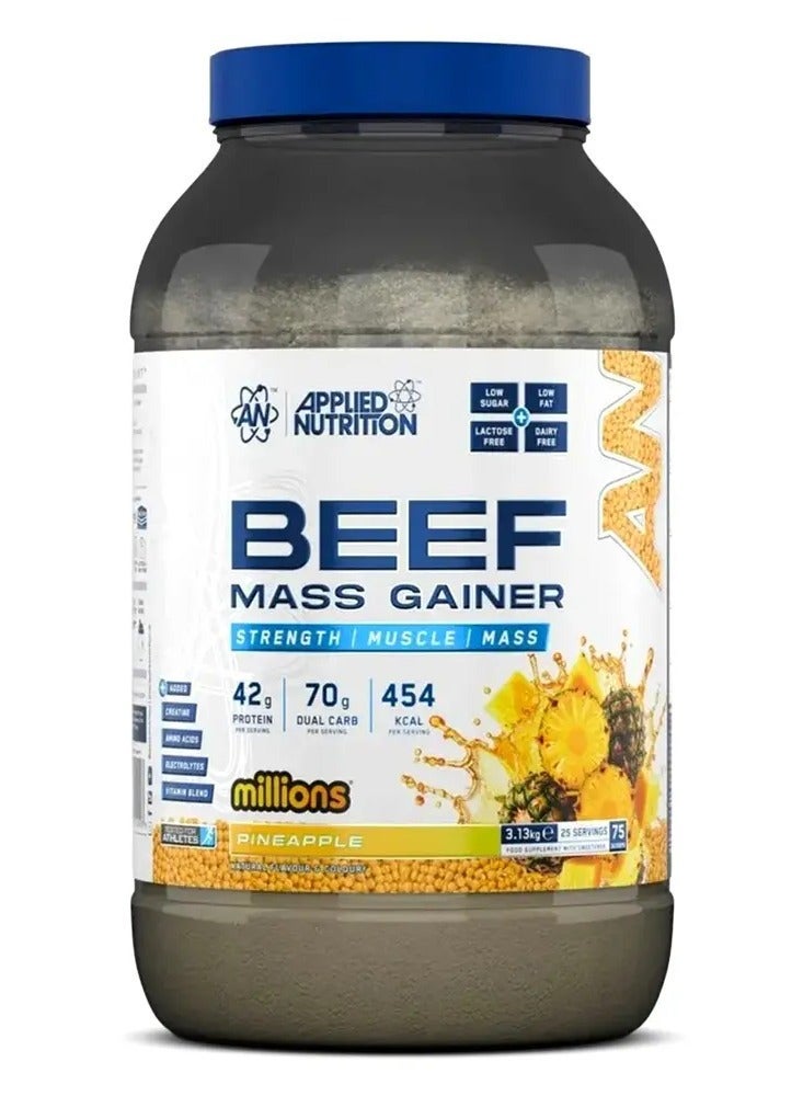 أبلايد نيوتريشن مكمل غذائي لزيادة كتلة العضلات، بنكهة الأناناس - 3 كجم | غني بالبروتين، الكرياتين، الأحماض الأمينية، خالٍ من اللاكتوز، خالٍ من الغلوتين لنمو العضلات الخالية من الدهون وزيادة قوتها - Image 1