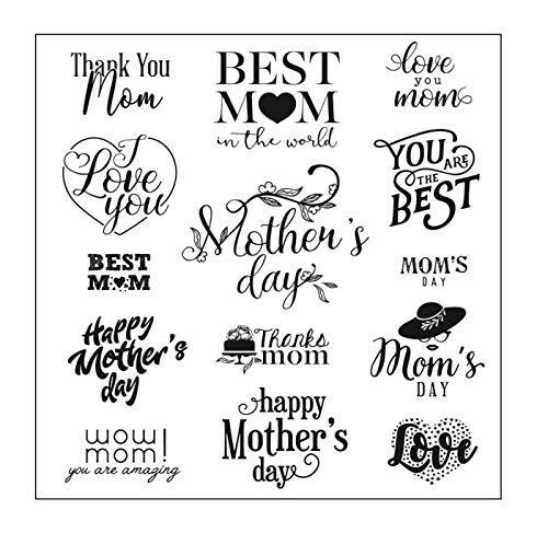 Arrietty Mothers Day Clear Stamp Phrase Words Mother Day Greetings Silicone Clear Stamp Seals for Card Making Scrapbooking Album Decoration - Image 3