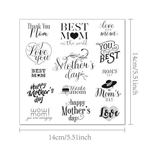 Arrietty Mothers Day Clear Stamp Phrase Words Mother Day Greetings Silicone Clear Stamp Seals for Card Making Scrapbooking Album Decoration - Image 2