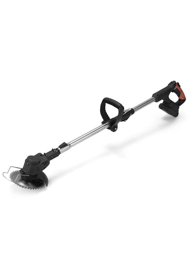 Generic Household Electric Lawn Mower Portable Cordless Grass Trimmer Home Garden Pruning Machine 90° Folding 90° Adjustable Angle Trimming Device with Auxiliary Handle  - Image 4