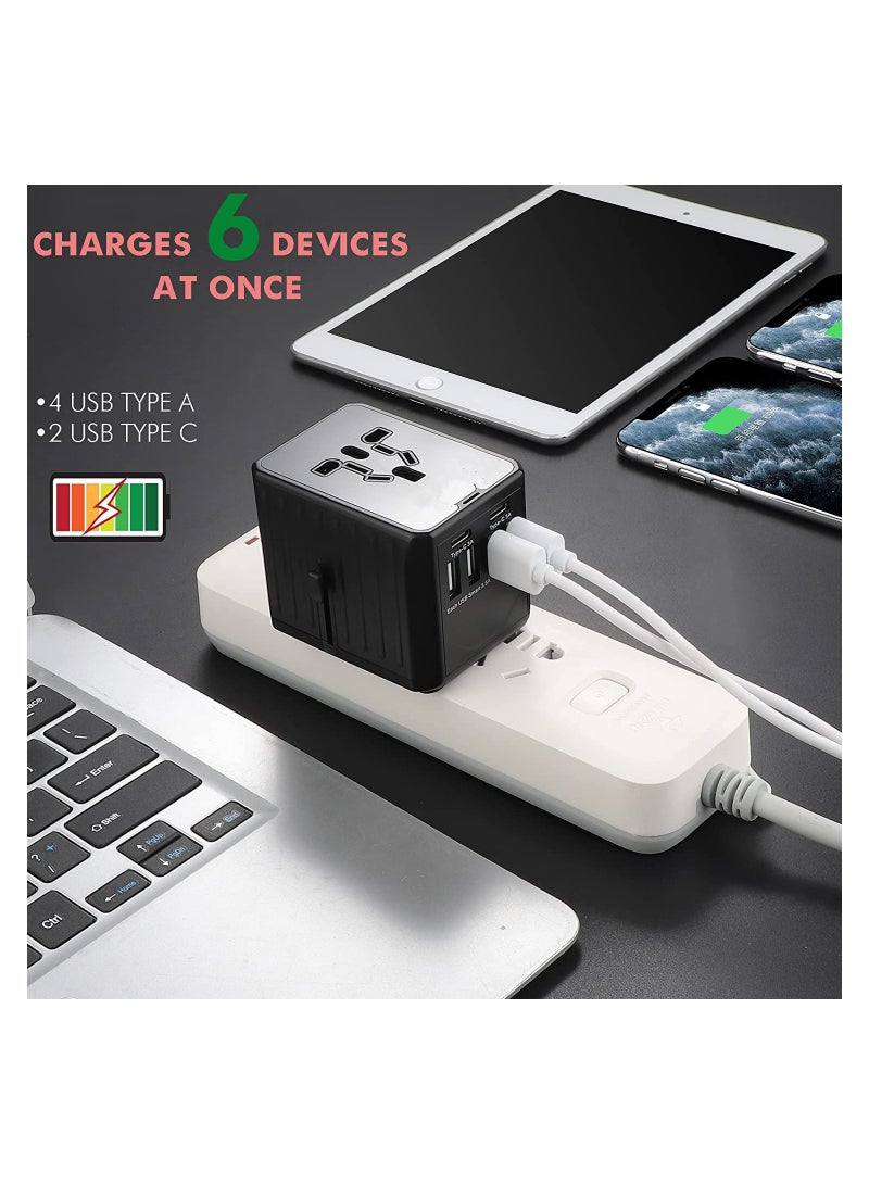 Universal Travel Adapter Plug World Power with 4 USB and 2 Type-C Ports  - Image 3