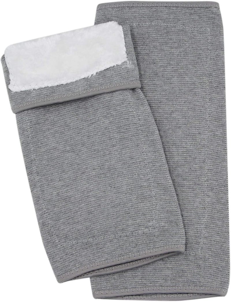 JUMISEE 1 Pair Men Women Warm Fleece Lined Knee Pad Sleeve Leg Warmer Cotton Thermal Knee Support for Arthritis Pain Relief Yoga, XL - Image 3