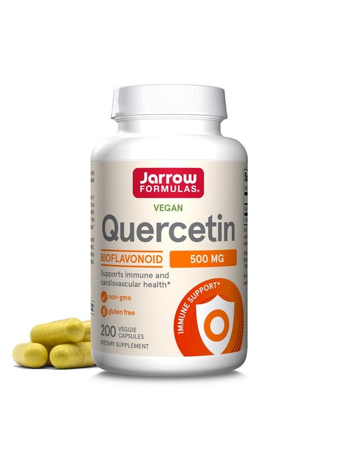 Jarrow Formulas Quercetin Supplements - 500 mg, Antioxidant Support for Cardiovascular and Immune Health, Supplement with 200 Veggie Capsules - Image 1