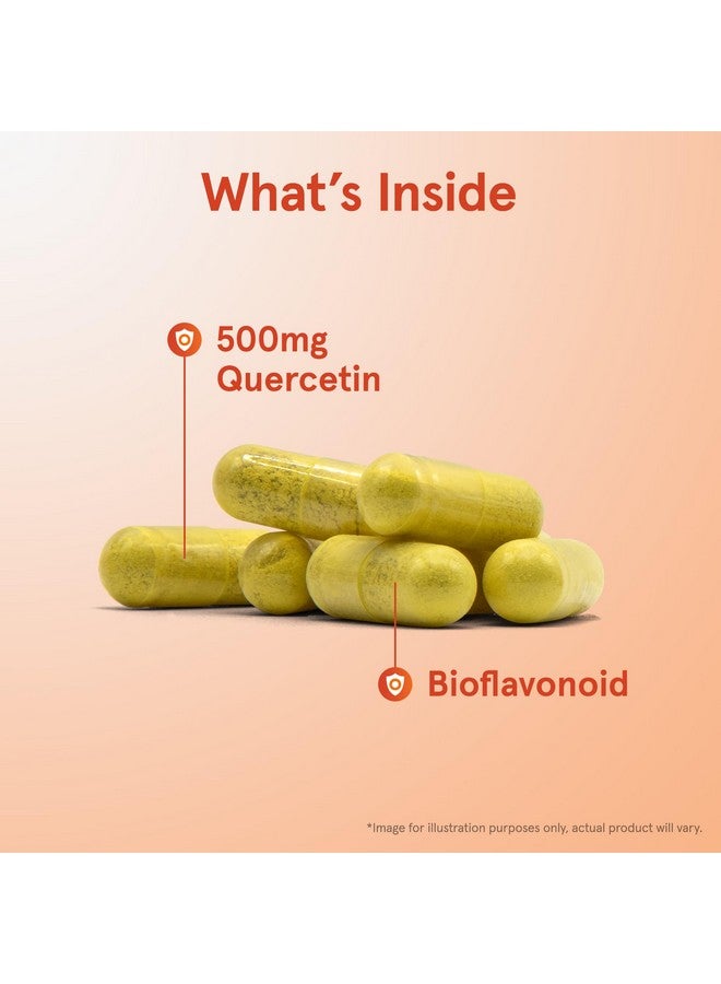 Jarrow Formulas Quercetin Supplements - 500 mg, Antioxidant Support for Cardiovascular and Immune Health, Supplement with 200 Veggie Capsules - Image 3