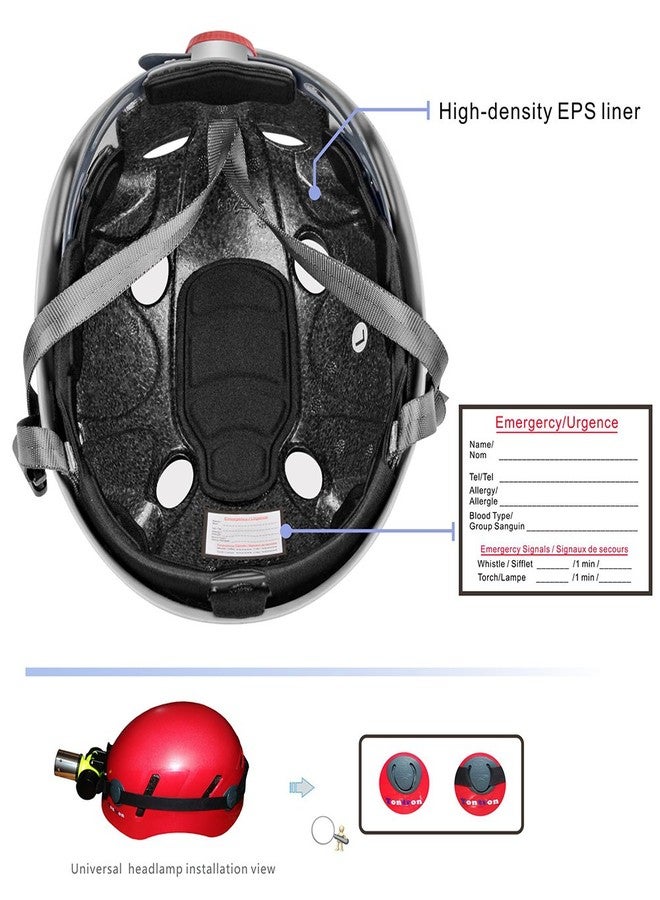 Tontron Hiking Climbing Caving Helmet (Red, Large) - Image 3