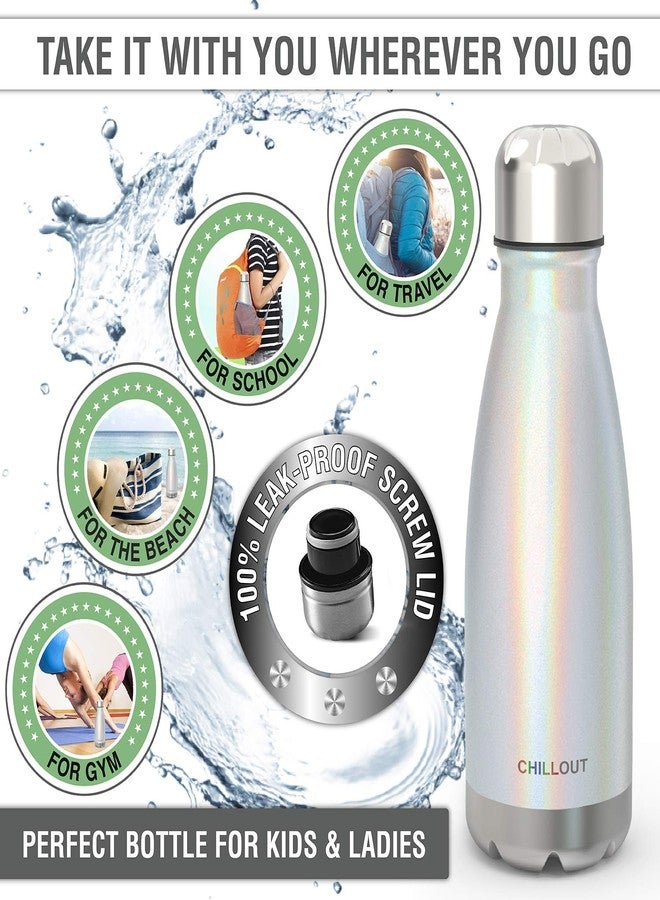 تشيل أوت لايف زجاجة مياه تشيل آوت لايف المصنوعة من الفولاذ المقاوم للصدأ للأطفال للمدرسة: زجاجة كولا معزولة بجدار مزدوج سعة 12 أونصة، مناسبة للمشروبات الباردة والساخنة، زجاجة رياضية معدنية خالية من مادة BPA للأولاد والبنات والنساء - Image 4