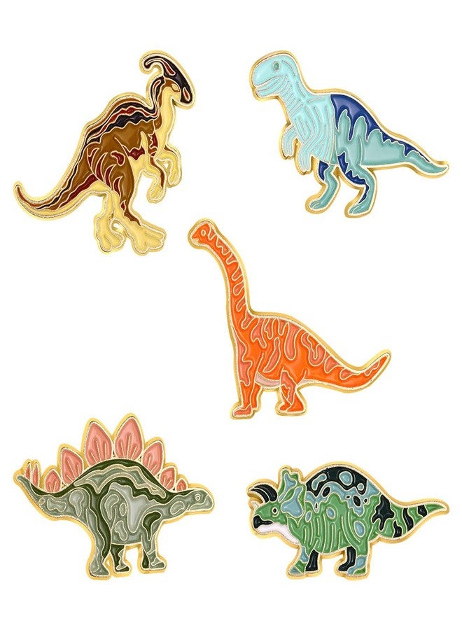ROFARSO Dinosaur Enamel Lapel Pin Set Smoke Fire Skull Pin, Accessory for Backpacks Clothing Bags Hats Shirts - Image 1
