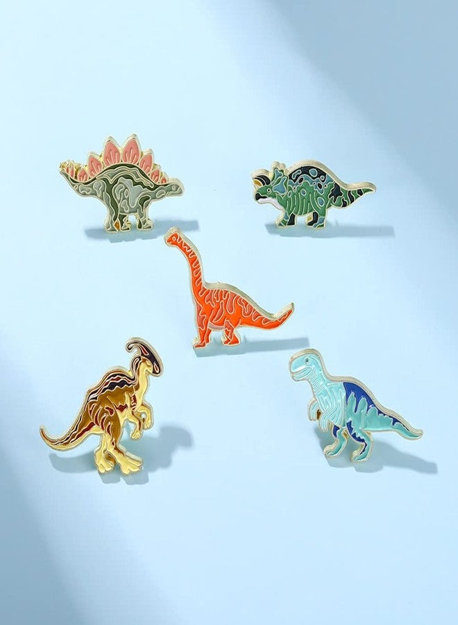 ROFARSO Dinosaur Enamel Lapel Pin Set Smoke Fire Skull Pin, Accessory for Backpacks Clothing Bags Hats Shirts - Image 2
