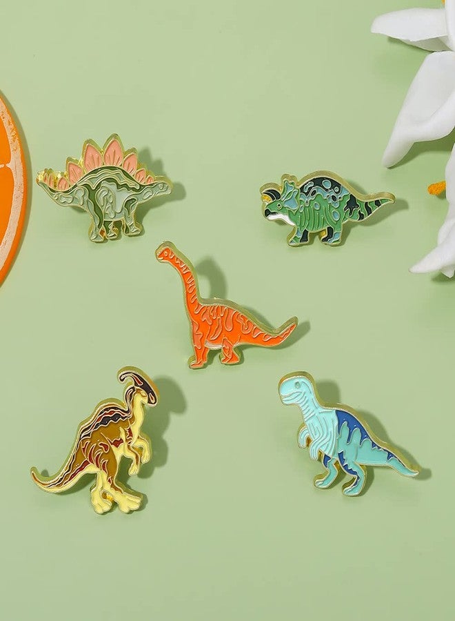 ROFARSO Dinosaur Enamel Lapel Pin Set Smoke Fire Skull Pin, Accessory for Backpacks Clothing Bags Hats Shirts - Image 3