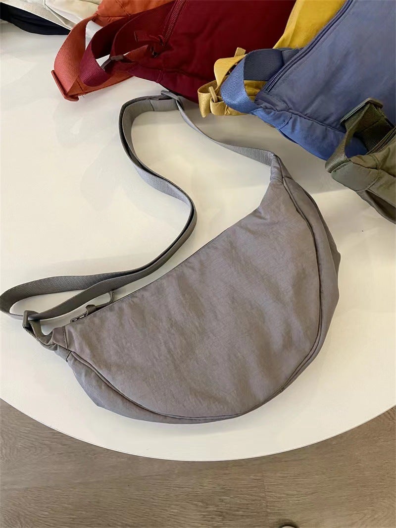 U home fitting room with female messenger bag small red book nylon dumpling bag student shoulder bag cloth bag factory supply Grey