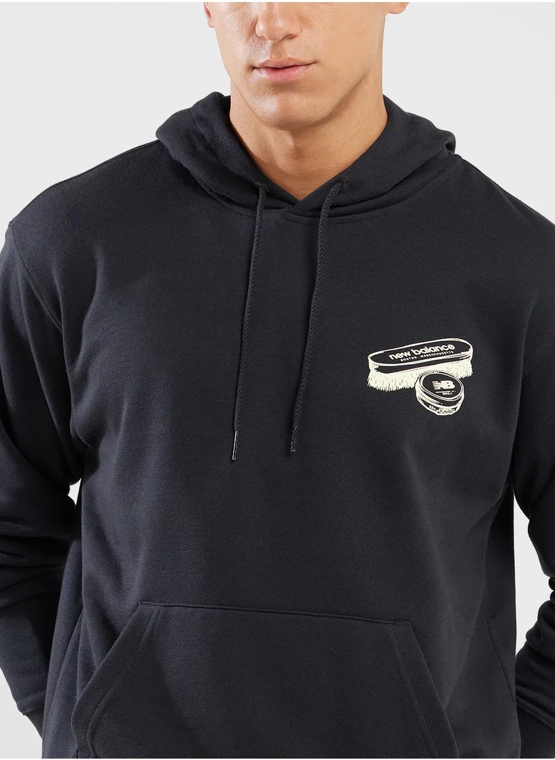 New Balance French Terry Relaxed Shine Hoodie