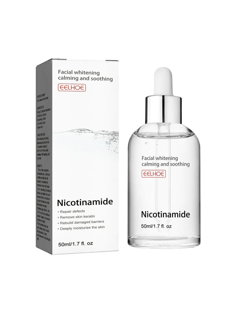 EELHOE Niacinamide Facial Essence, 50ml Whitening Pimple Treatment Hyaluronic Acid Serum, Anti Wrinkle And Anti Aging Face Serum For Pimple, Acne And Pore Shrinking - Image 1