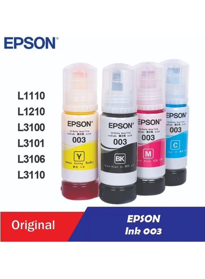 إبسون حزمة T003 65 مل للطابعات L1110 / L3100 / L3101 /L3110 / L3150 / L5190 - Image 2