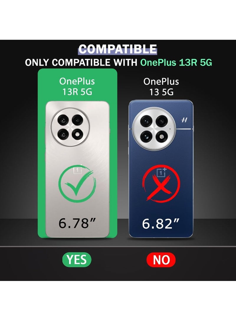 Case for OnePlus 13R Clear Hard PC Back Cover Case with Shockproof Premium TPU Black Border 360 Degree Impact Resistant Camera lens Protection Transparent Cover For OnePlus 13R - Image 2