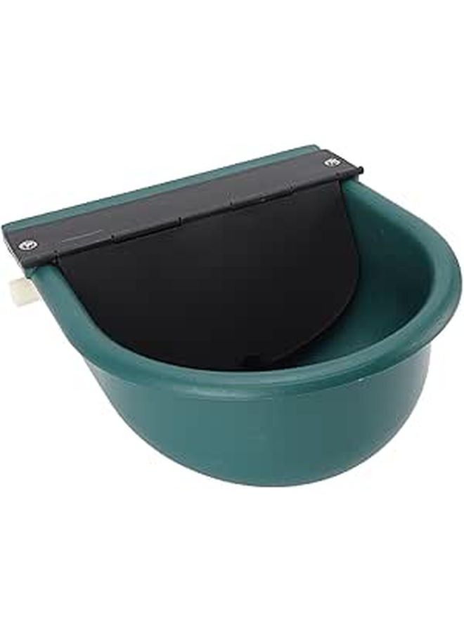 Automatic Animal Water Feeder with Float Ball for Cattle Sheep Horses Green Plastic Removable Lid - Image 1