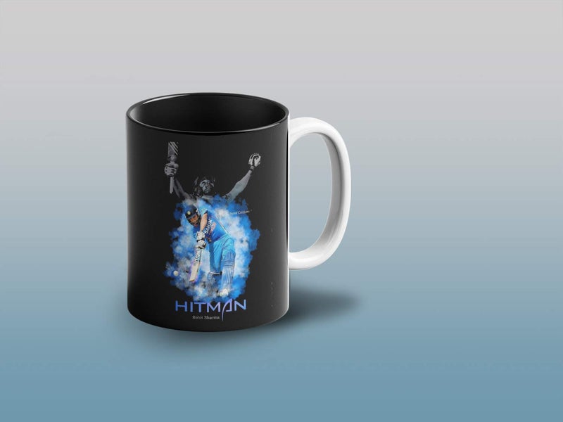 Prink Rohit Sharma Coffee Mug with Print Cricket Coffee Mug Hitman Rohit Sharma Printed Coffee Mugs Cricketers Mugs Gift for Friends Kids 330ml Microwave Dishwasher Safe - Image 3