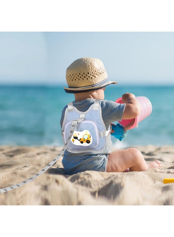 Accmor Toddler Harness Leash, Collapsible Kids Leash + Anti Lost Wrist Link for Outdoor Travel, Cute Excavator Child Walking Harness Tether Wristband Assistant Strap Belt Protector for Baby Boys - Image 5