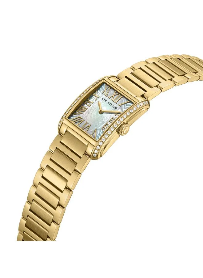شيروتي 1881 Rendena 24.5mm White Mother-of-pearl Dial Quartz Analog Watch For Women