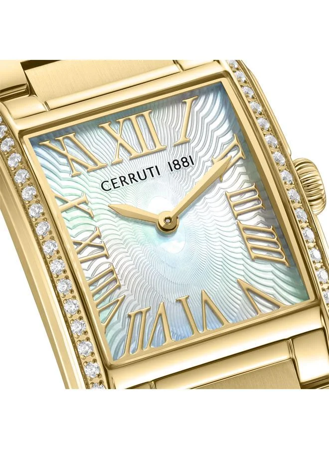 شيروتي 1881 Women's Rendena 24.5mm White Mother-of-pearl Dial Quartz Analog Watch For Women