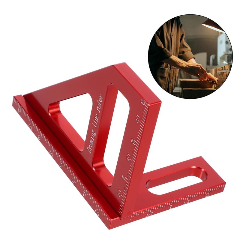 TEHAUX 90Degree Multi Angle Measuring Ruler Square Protractor Precision Tool for Woodworking Metalworking Engineering Versatile Measurement - Image 4