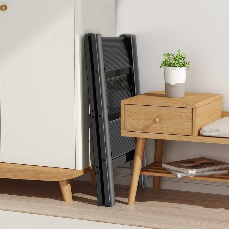 TONSYL Stepladder 3 Tiers Iron Material Stylish Foldable Load Capacity Handle Included Step Stand Step Stool AntiSlip Lightweight Safe Multifunctional Indoor and Outdoor 1 - Image 4