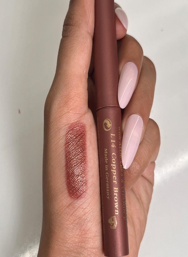 Just Gold Long Lasting Matte Finish Creamy matte lipstick with nourishment of vitamin E and Aloe vera L14 Copper Brown - Image 5