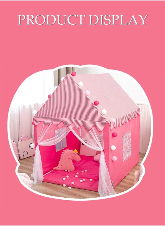 Children's Play Tent Activity Center, Indoor Playhouse, Girl Doll House, Gift, Home Bed, Mosquito Net Big House, Toy House, Suitable For Bedroom, Living Room, Backyard, Park, 125cm*95cm*135cm