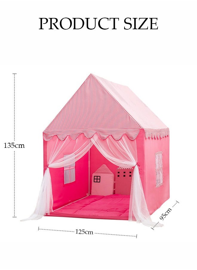 Children's Play Tent Activity Center, Indoor Playhouse, Girl Doll House, Gift, Home Bed, Mosquito Net Big House, Toy House, Suitable For Bedroom, Living Room, Backyard, Park, 125cm*95cm*135cm