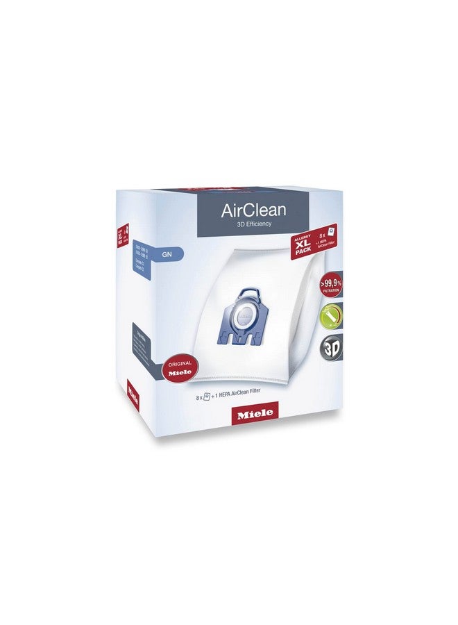 Miele Miele Original Allergy Pack for Miele Complete C2/C3, Classic C1, and S8/S5 Models, Includes 8 AirClean 3D Efficiency GN Vacuum Cleaner Bags and 1 SF-HA 50 HEPA AirClean Filter - 11214190  - Image 2