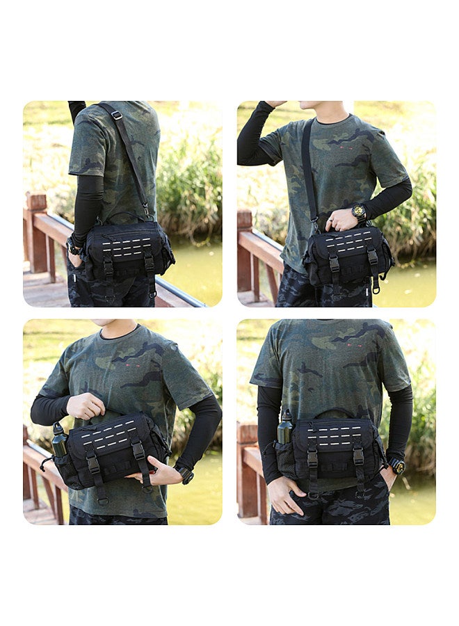 Generic Fishing Tackle Bag Outdoor Fishing Tackle Storage Bag Waist Bag Cross Body Fishing Pack for Hunting Hiking Camping - Image 3